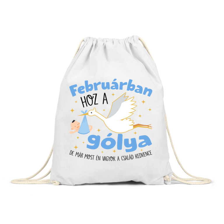 Gólya születésnap Fiú - Február - Tornazsák