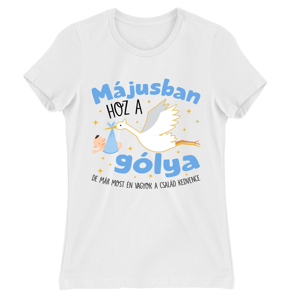 Gólya születésnap Fiú - Május Női Póló