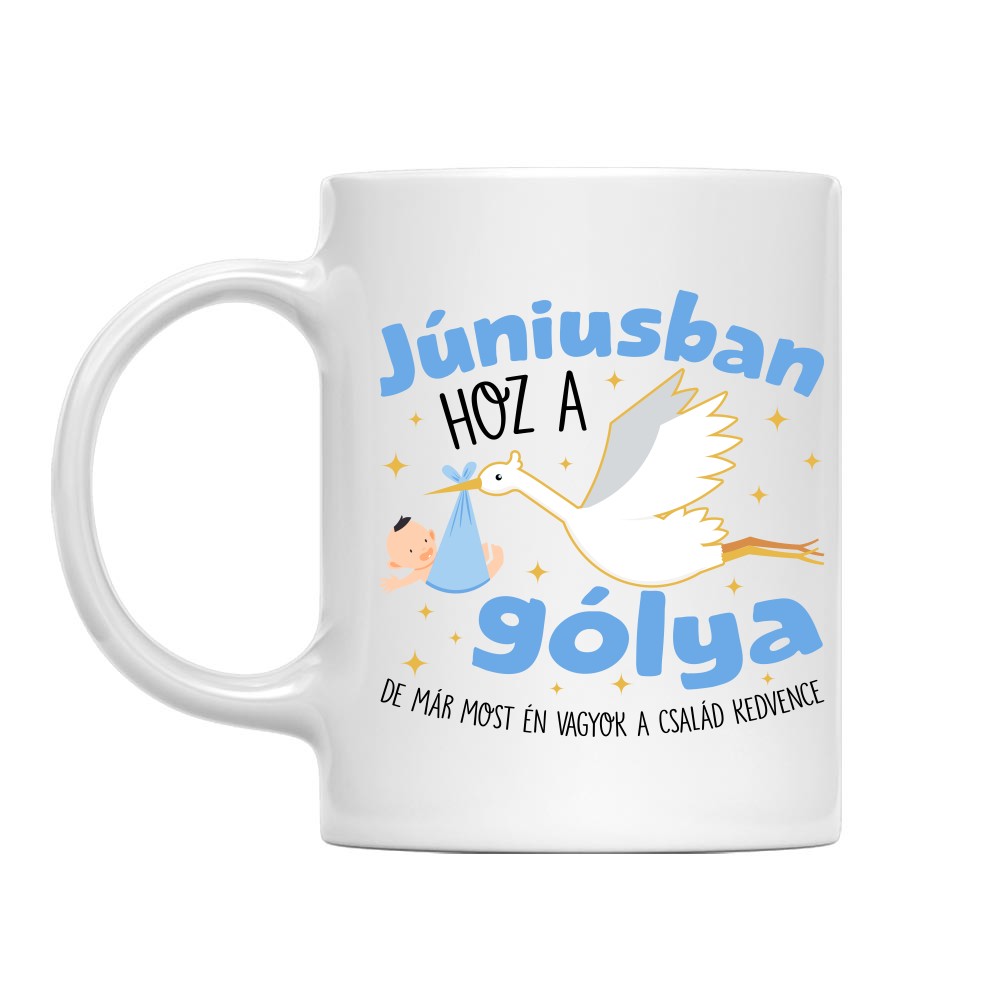 Gólya születésnap Fiú - Június Bögre