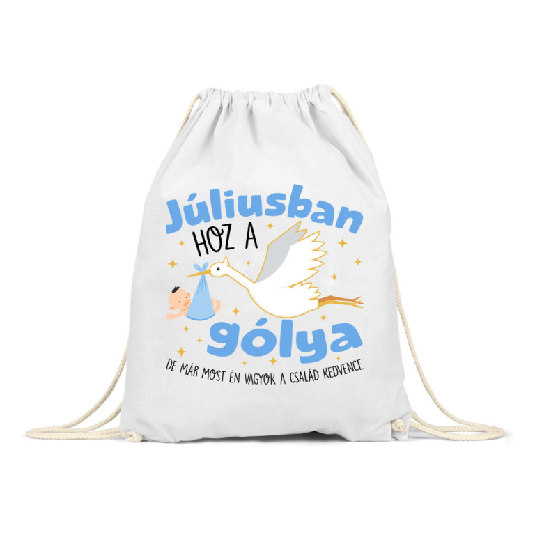 Gólya születésnap Fiú - Július - Tornazsák