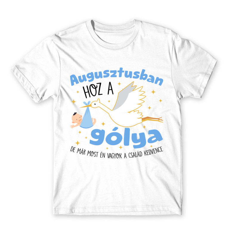 Gólya születésnap Fiú - Augusztus - Férfi Póló