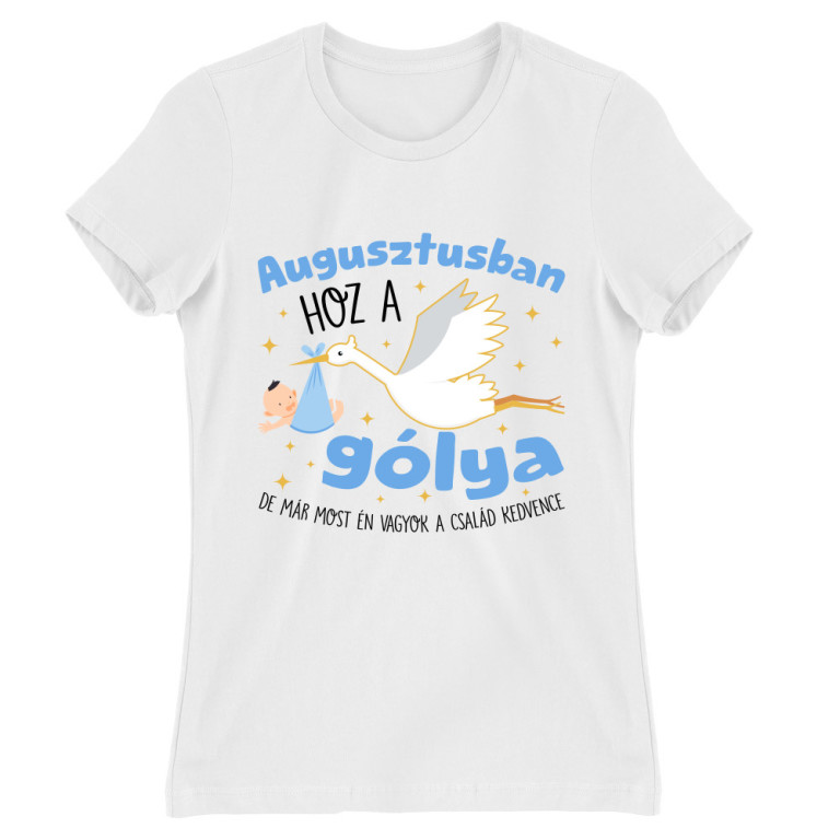 Gólya születésnap Fiú - Augusztus - Női Póló