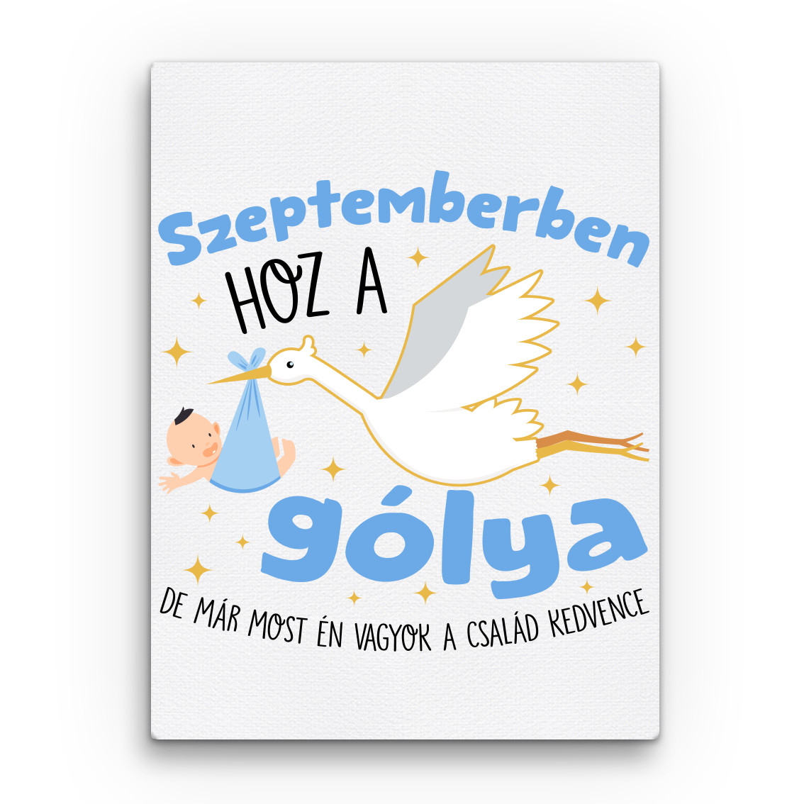 Gólya születésnap Fiú - Szeptember Vászonkép