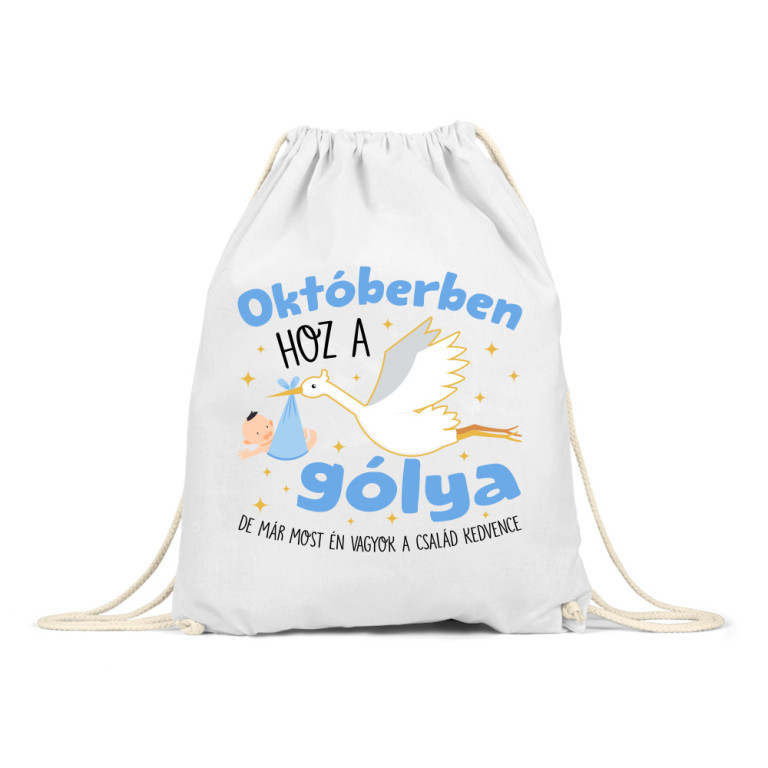 Gólya születésnap Fiú - Október - Tornazsák