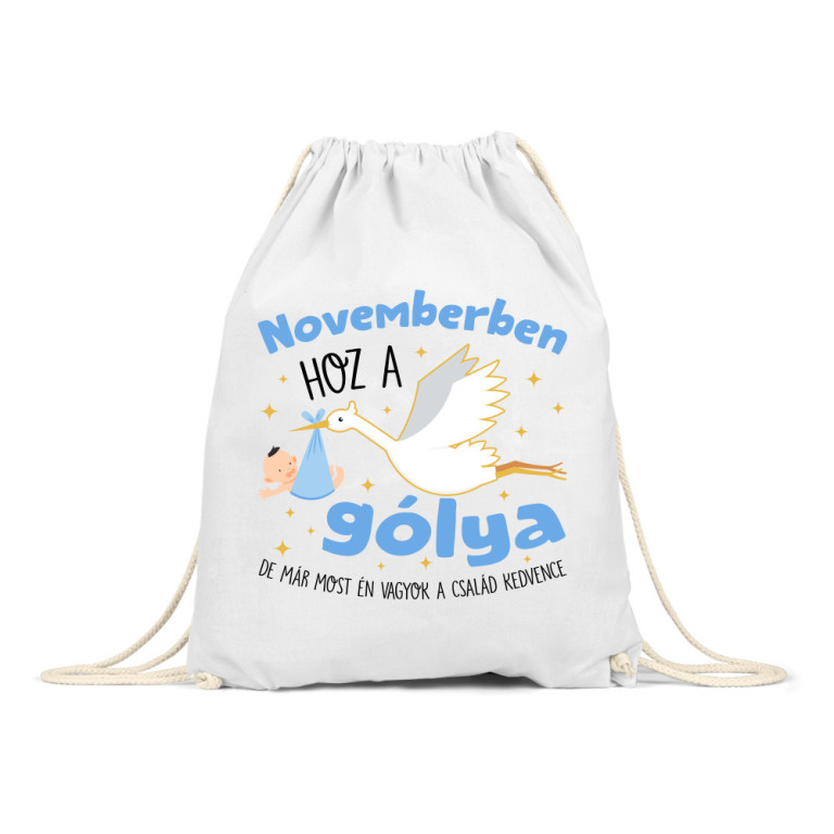 Gólya születésnap Fiú - November - Tornazsák