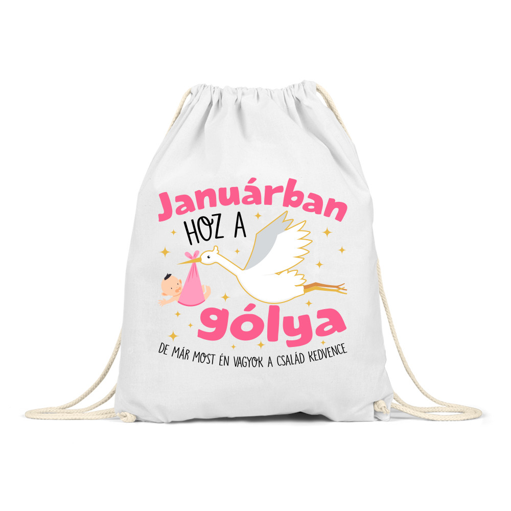 Gólya születésnap Lány - Január Tornazsák