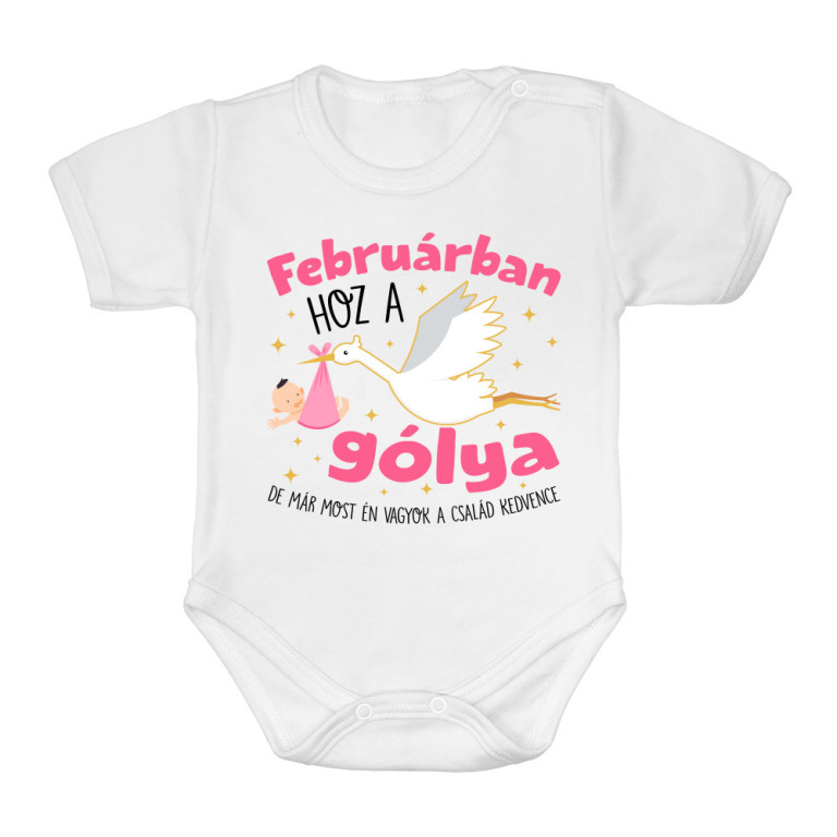 Gólya születésnap Lány - Február - Baba Body