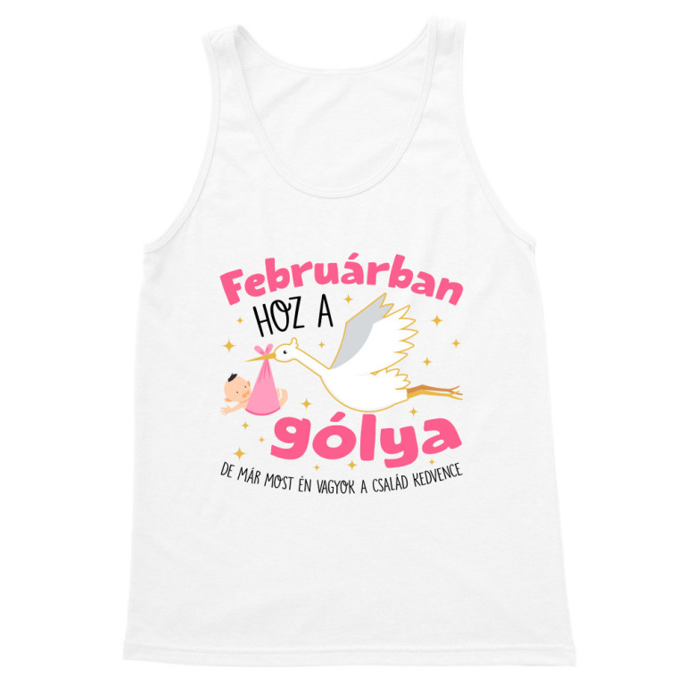 Gólya születésnap Lány - Február - Férfi Trikó