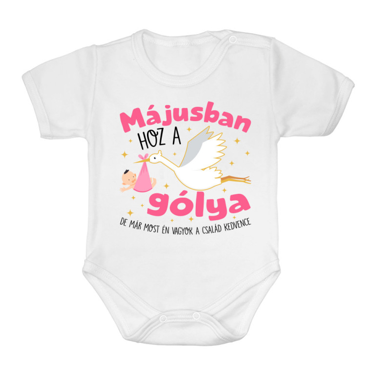 Gólya születésnap Lány - Május - Baba Body