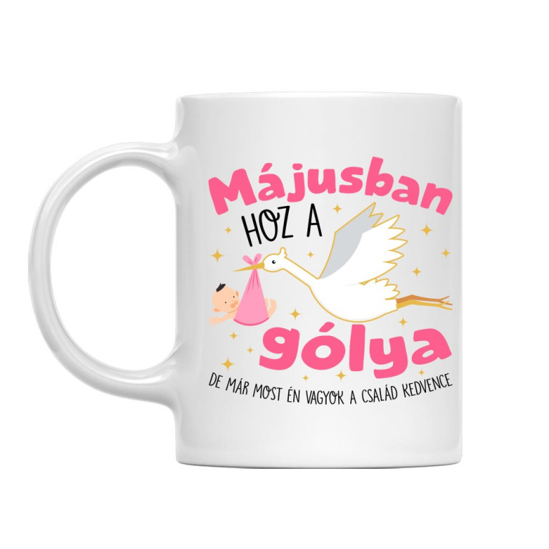 Gólya születésnap Lány - Május - Bögre