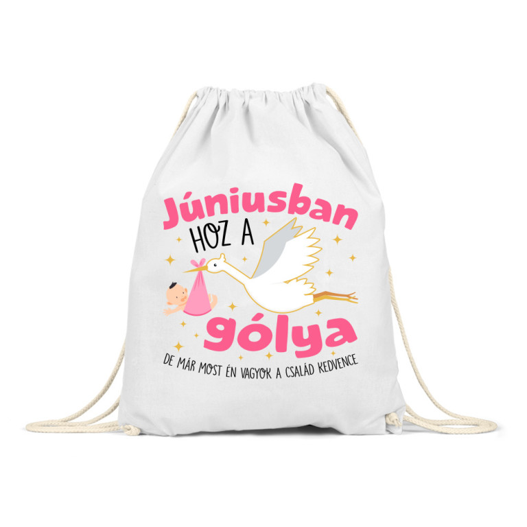 Gólya születésnap Lány - Június - Tornazsák