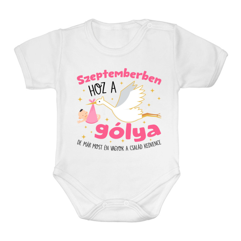 Gólya születésnap Lány - Szeptember - Baba Body
