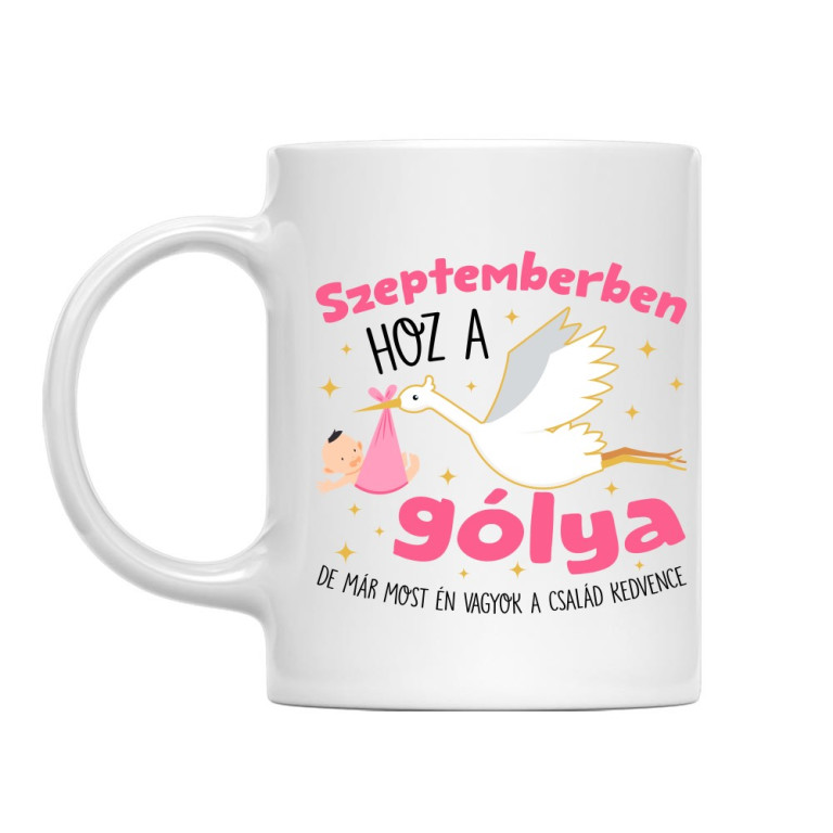Gólya születésnap Lány - Szeptember - Bögre