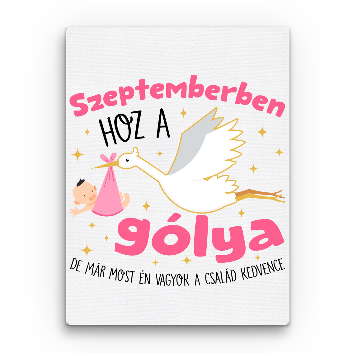 Gólya születésnap Lány - Szeptember Vászonkép