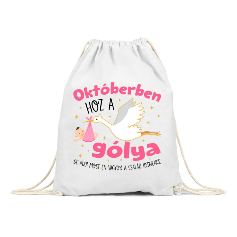 Gólya születésnap Lány - Október - Tornazsák
