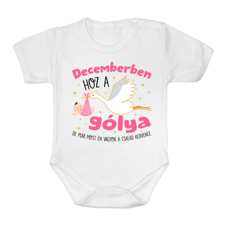 Gólya születésnap Lány - December - Baba Body