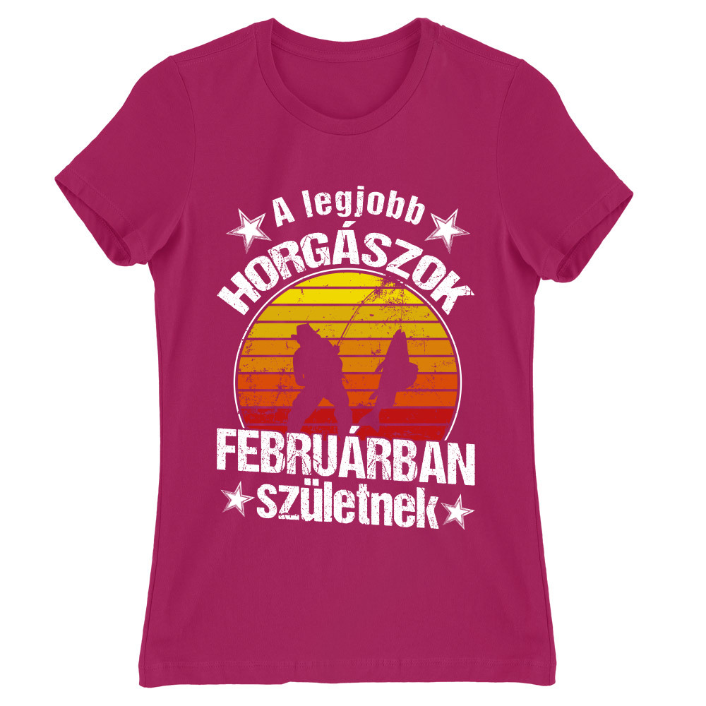 Horgász születésnap - Február Női Póló