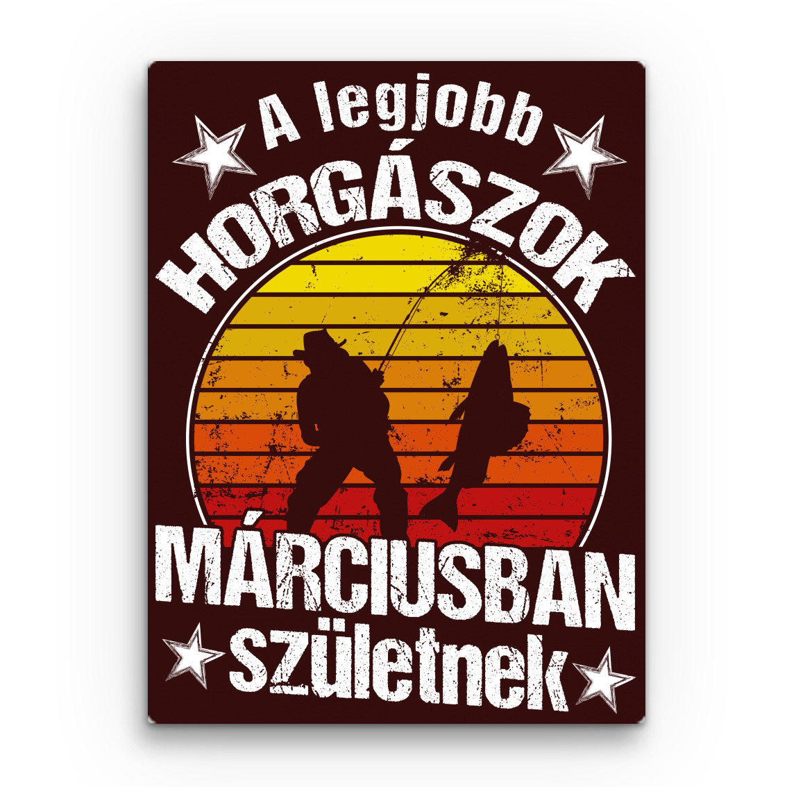 Horgász születésnap - Március Vászonkép