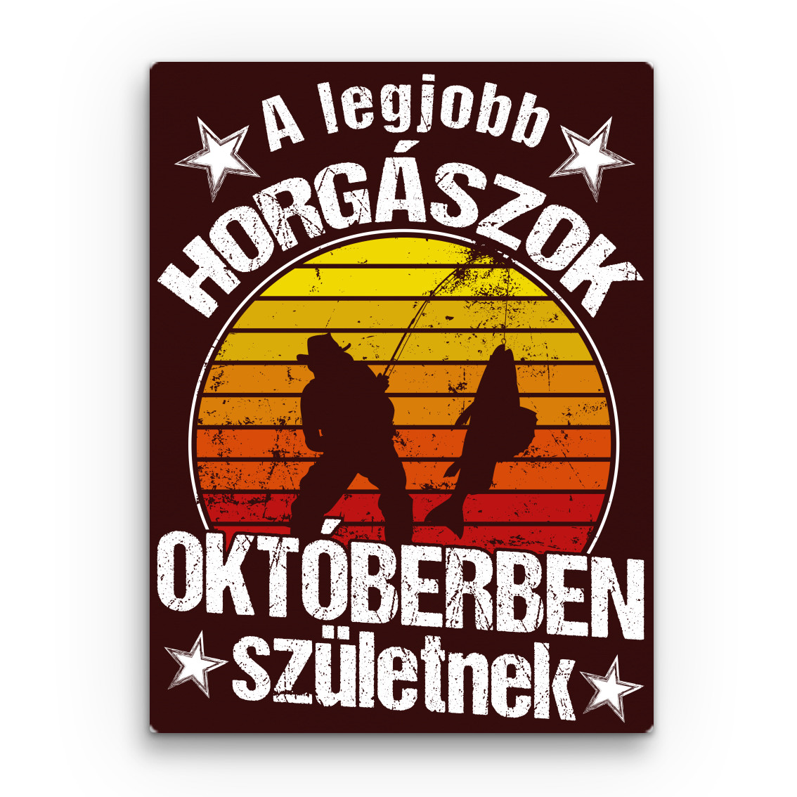Horgász születésnap - Október Vászonkép