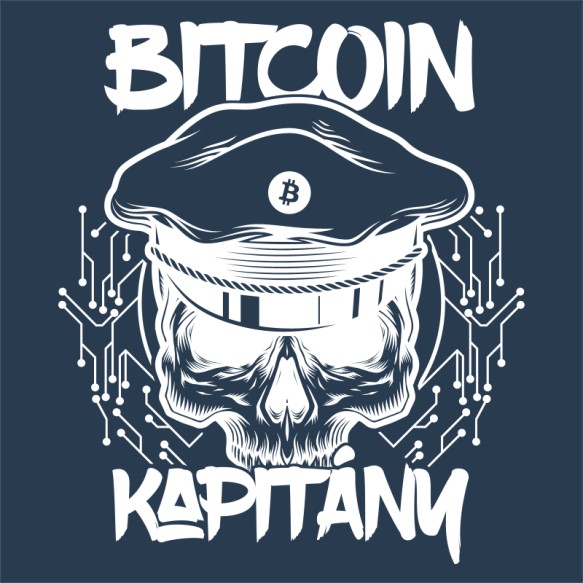 Bitcoin kapitány Kriptovaluta Pólók, Pulóverek, Bögrék - Kriptovaluta