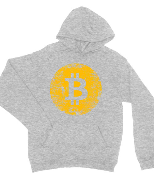 Bitcoin grunge logo Kriptovaluta Pulóver - Kriptovaluta