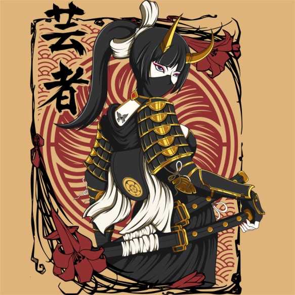 Samurai Geisha Stílus Stílus Stílus Pólók, Pulóverek, Bögrék - Stílus