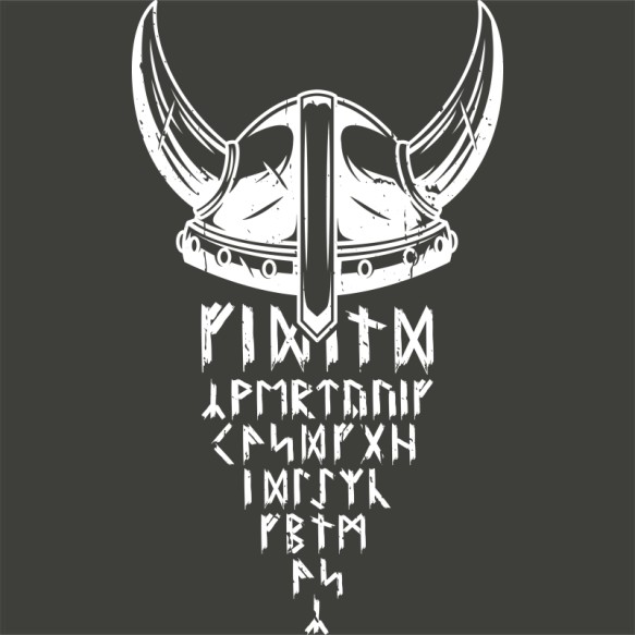 Helmet and runes Viking Pólók, Pulóverek, Bögrék - Viking