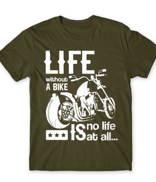 Life without a bike Motoros Férfi Póló - Motoros