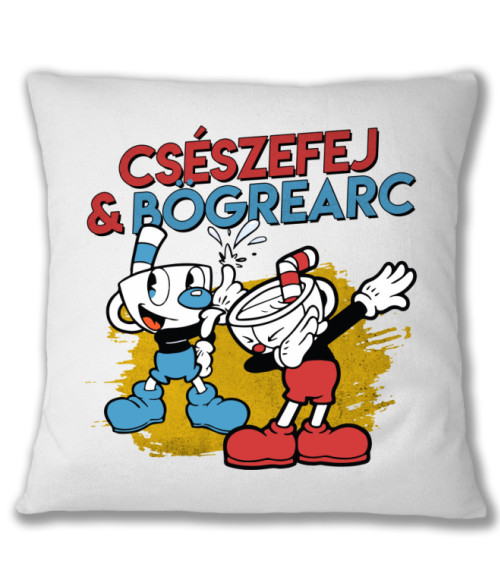 Csészefej és Bögrearc Cuphead Párnahuzat - Gaming
