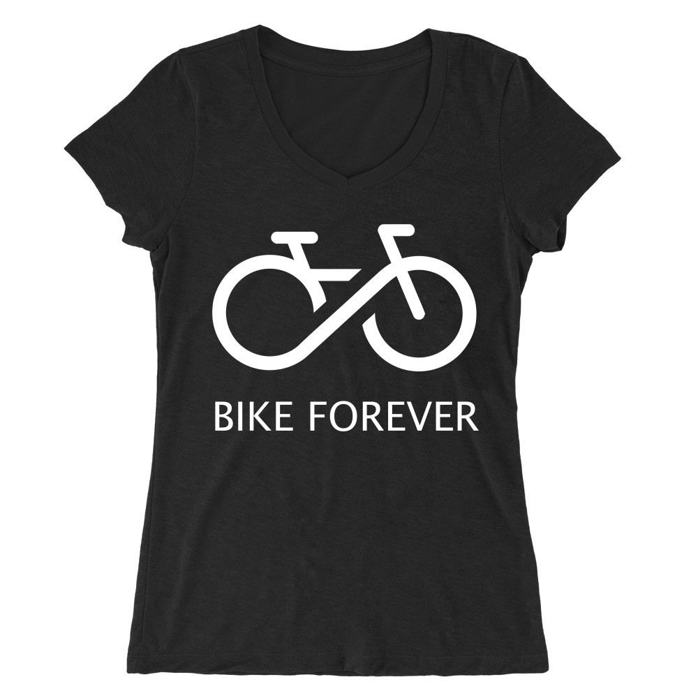 Bike forever Női V-nyakú Póló