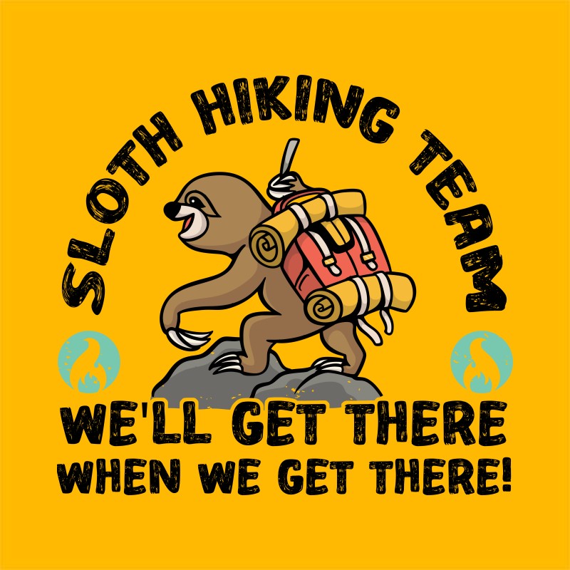Sloth hiking team