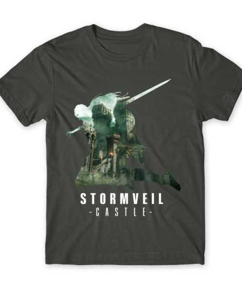 Stormveil castle silhouette Soulslike Férfi Póló - Soulslike
