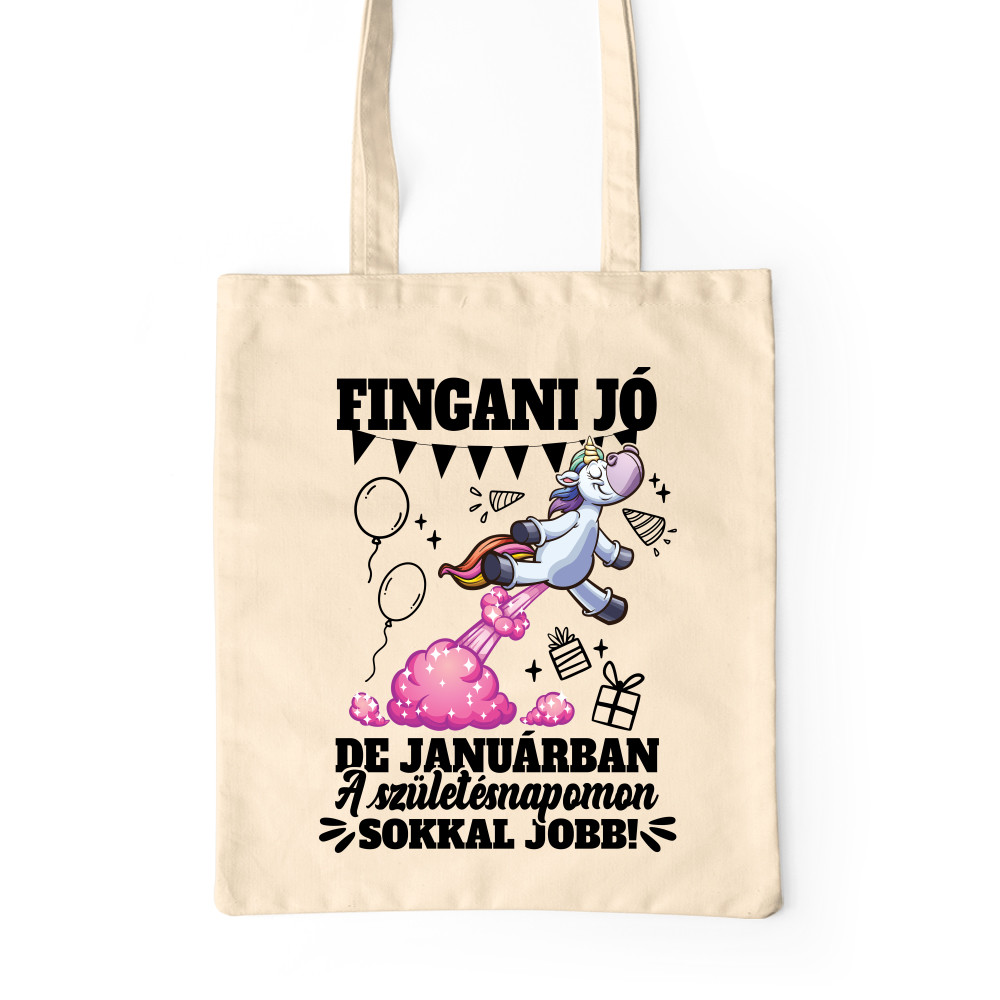 Fingani jó, de - Január Prémium Vászontáska