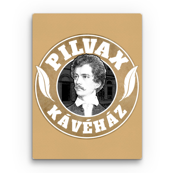 Pilvax Cofee Logo Márkaparódia Vászonkép - Poénos
