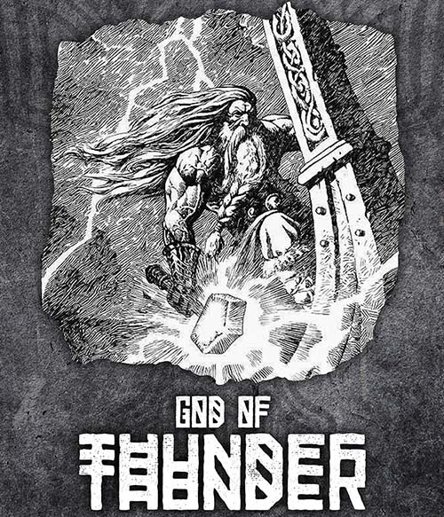 God of Thunder Viking Pólók, Pulóverek, Bögrék - Viking