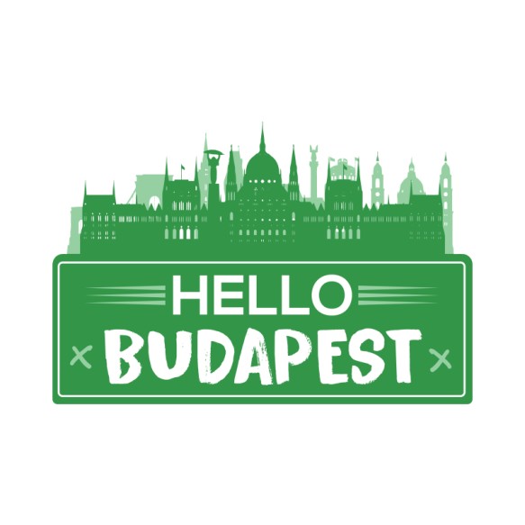 Hello Budapest - tábla Budapest Pólók, Pulóverek, Bögrék - Kultúra