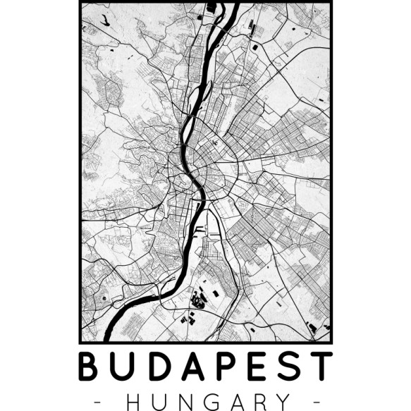 Budapest térkép Budapest Pólók, Pulóverek, Bögrék - Kultúra