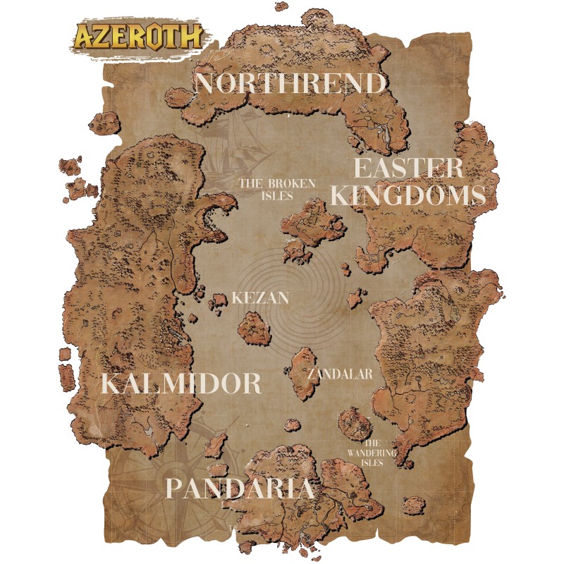 Azeroth vintage map