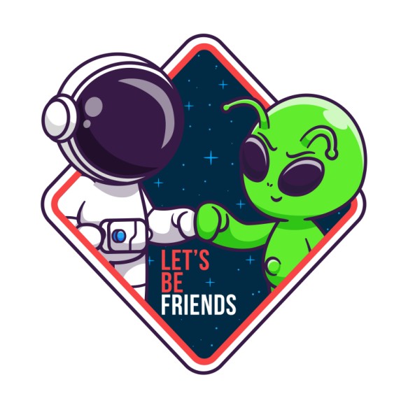 Let's be friends UFO Pólók, Pulóverek, Bögrék - UFO