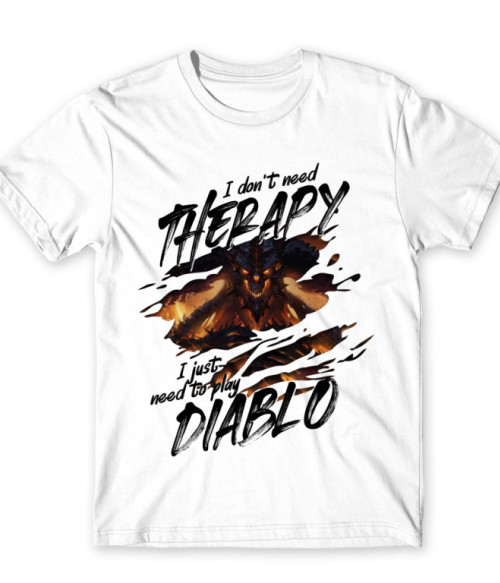 I don't need therapy - Diablo Diablo Póló - Gaming