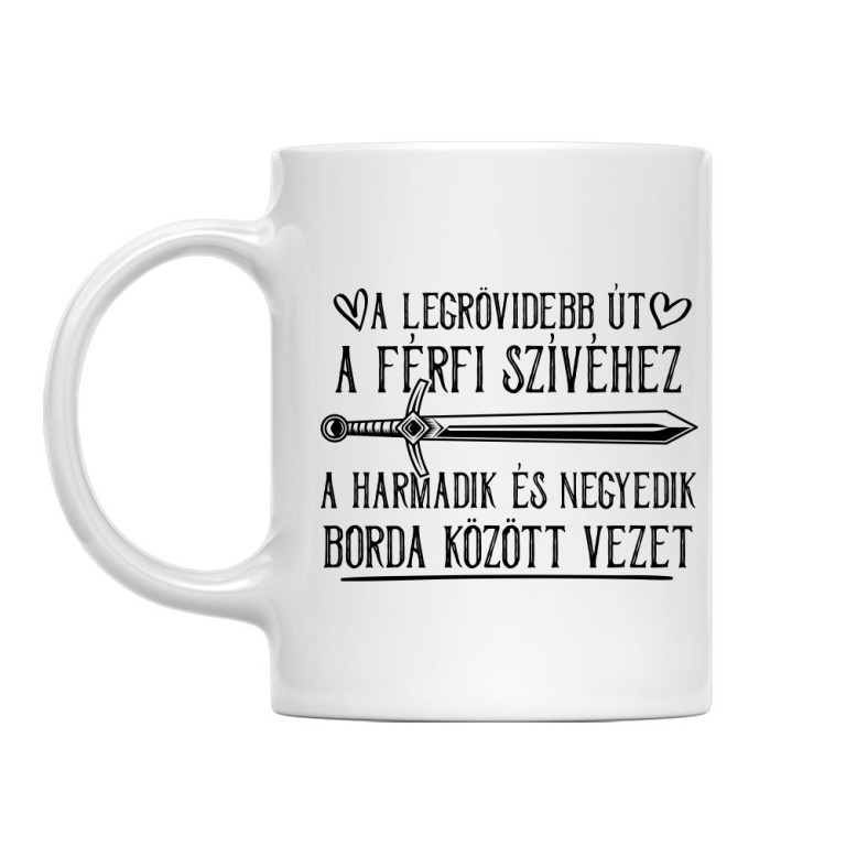A legrövidebb út a férfi szívéhez - Bögre
