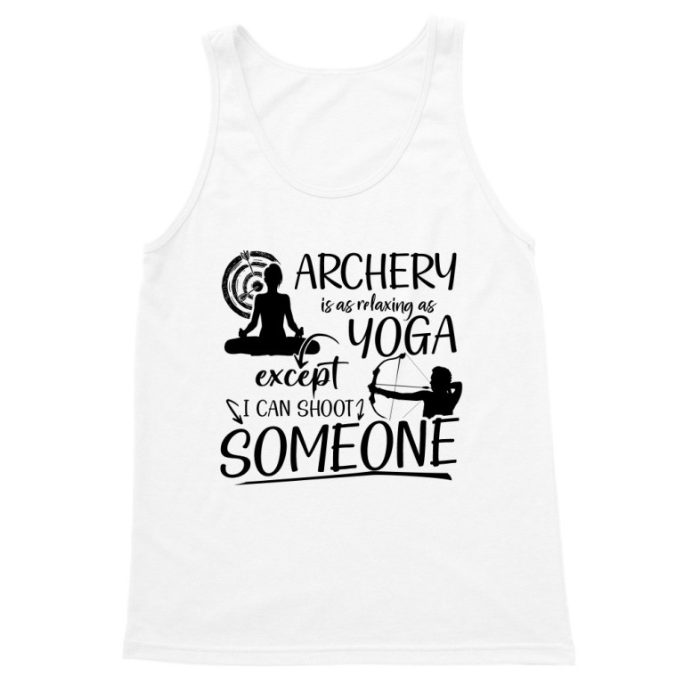 Archery is like yoga - Men's Tank Top