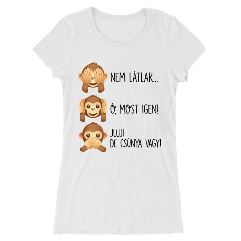 Nem látlak... - Női Hosszított Póló