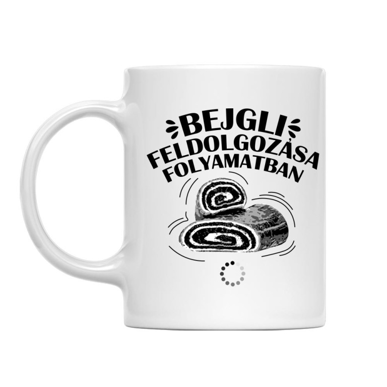 Bejgli feldolgozása folyamatban - Bögre