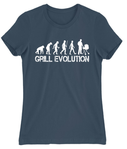 Grill evolúció Grillezés Női Póló - Hobbi-Érdeklődés
