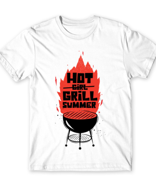 Hot grill summer Grillezés Férfi Póló - Hobbi-Érdeklődés