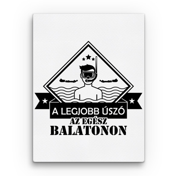 A legjobb úszó egész Balatonon Balaton Vászonkép - Kultúra