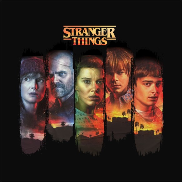 Stranger Things stripes Fantasy Sorozat Pólók, Pulóverek, Bögrék - Stranger Things