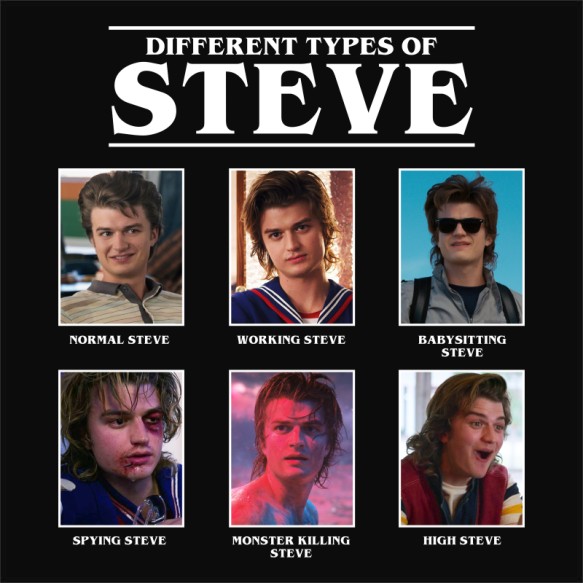 Types of Steve Fantasy Sorozat Pólók, Pulóverek, Bögrék - Stranger Things