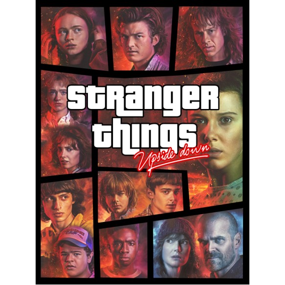 Stranger Things GTA Fantasy Sorozat Fantasy Sorozat Fantasy Sorozat Pólók, Pulóverek, Bögrék - Stranger Things